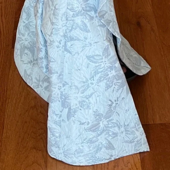 Teri Jon by Ricki Freeman One-Shoulder Side Ruffle Gown in Size 2 - Picture 3 of 4